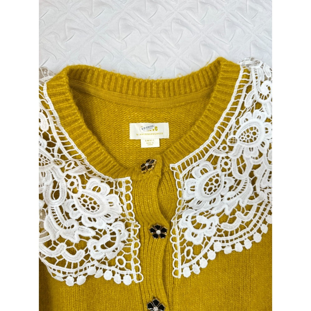 Anthropologie Maeve Lace Cardigan, XSMALL* Cottagecore Coquette Twee Grandmacore - Picture 5 of 6